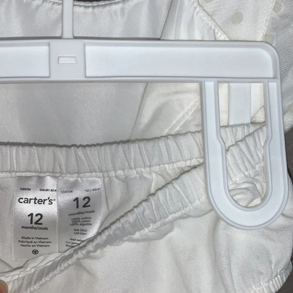 Carter’s Baby girl 12 month ivory dress 2pc